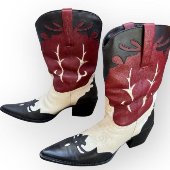 Matisse Red and Black Cowboy Boots - Picture 1 of 3